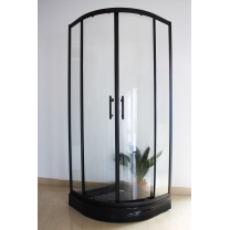 Cabina de dus negru 80x80